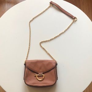 Leather Cognac Ralph Lauren Crossbody Bag Purse